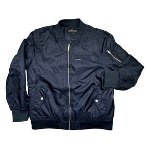 Members Only MA1 Style Bomber Aviator Jacket Boys Youth XL 18 Quilt Lined Orange